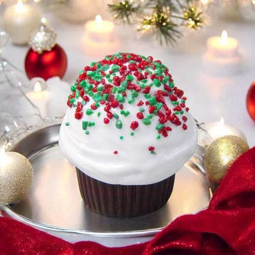 Click to view detail for HG-212 Cupcake, Christmas Sprinkles Mini-Cupcake $59